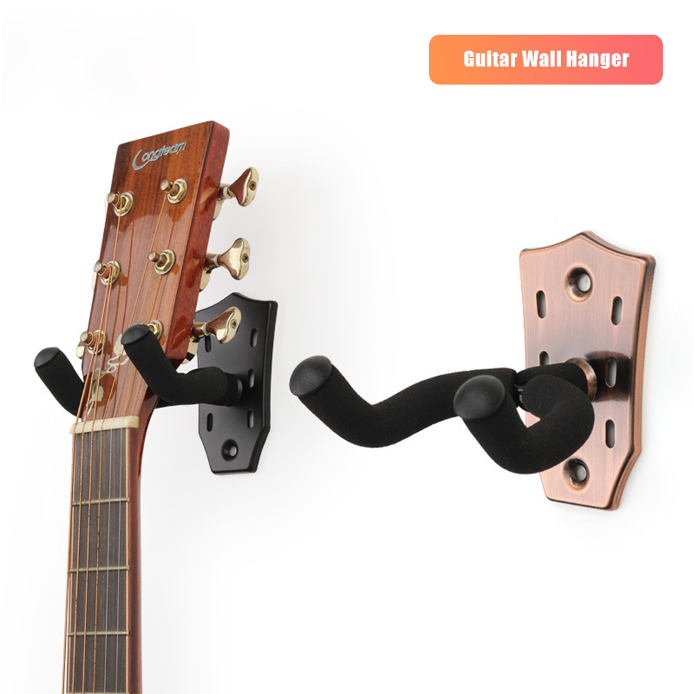 Musical Instruments Easy - ギターウクレレフック金属製アコースティックギターフックスタンド滑り止めマウント壁掛け式ギター、ベース、ギターアクセサリーに最適