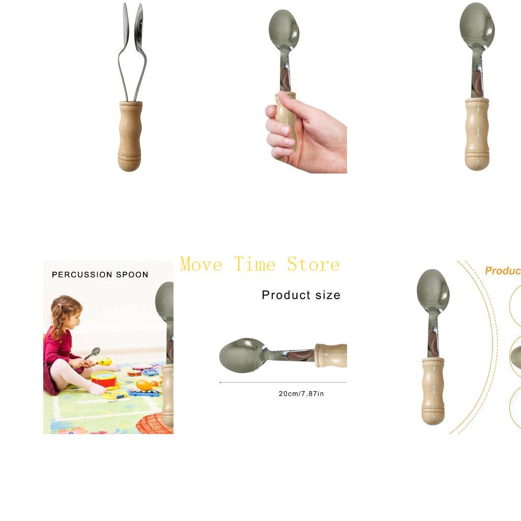 Musical Instrument Clapper - 92ME 木製ハンドル音楽スプーンクラッパー打楽器アイルランド民俗打楽器スプーン楽器スプーン