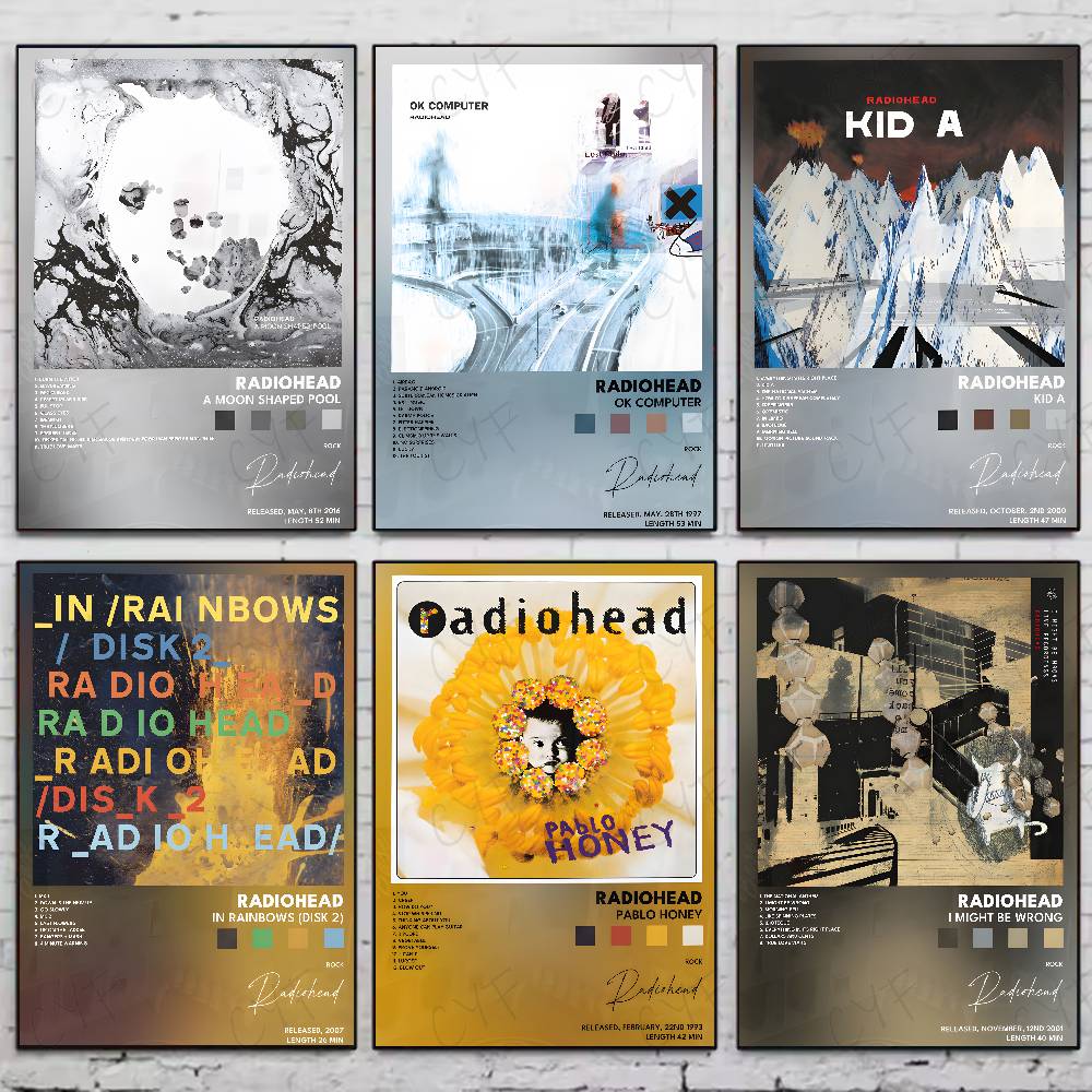 Musical Instrument Poster - 人気の音楽ロックバンド R-Radiohead 高品質ポスター美的壁画ステッカー寮やリビングルームの装飾
