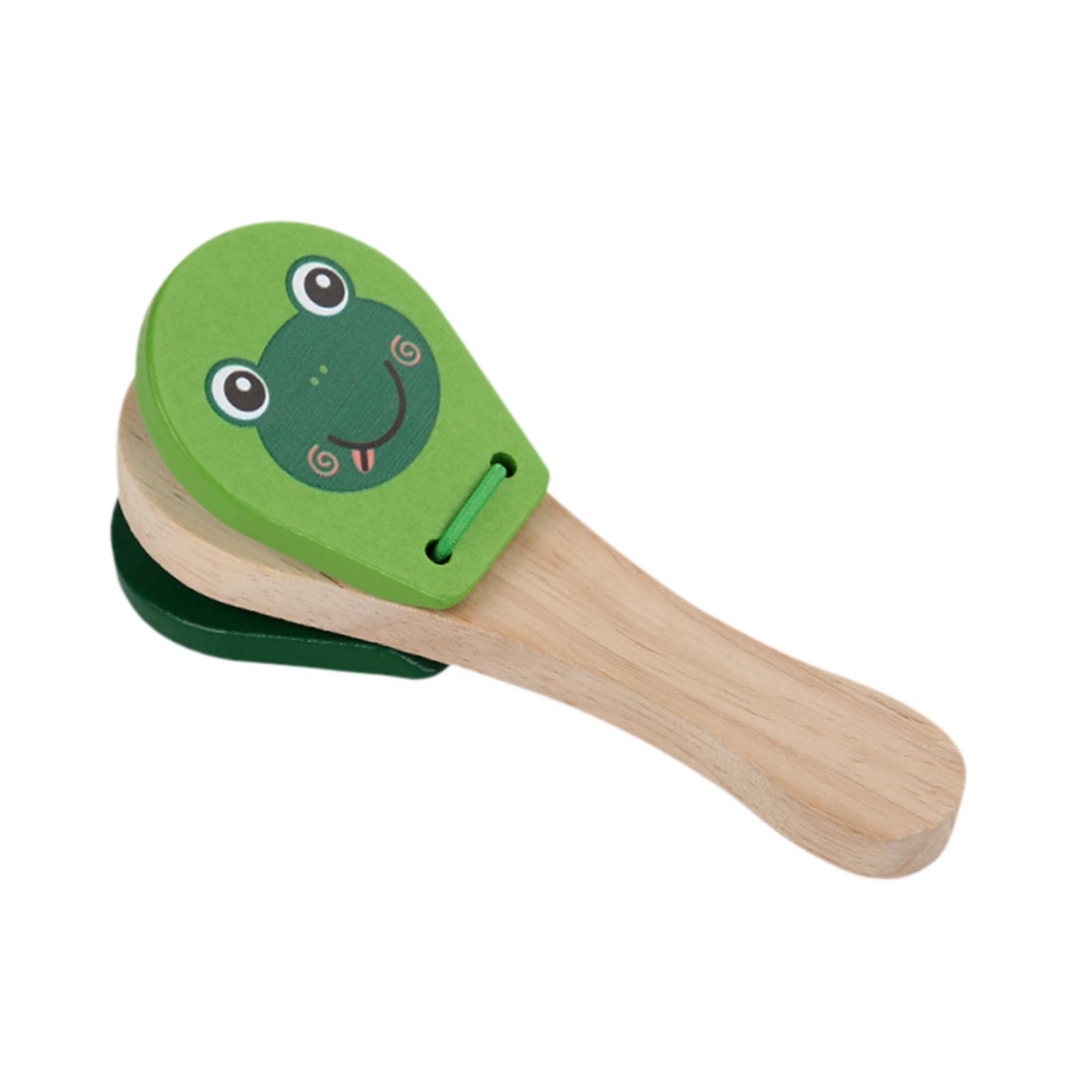 Musical Instrument Clapper - 子供向けの木製カスタネットおもちゃ。音楽を奏でる打楽器で、赤ちゃんの知育に役立ち、持ち運びにも便利。教室での音楽活動やプレゼントにも最適。