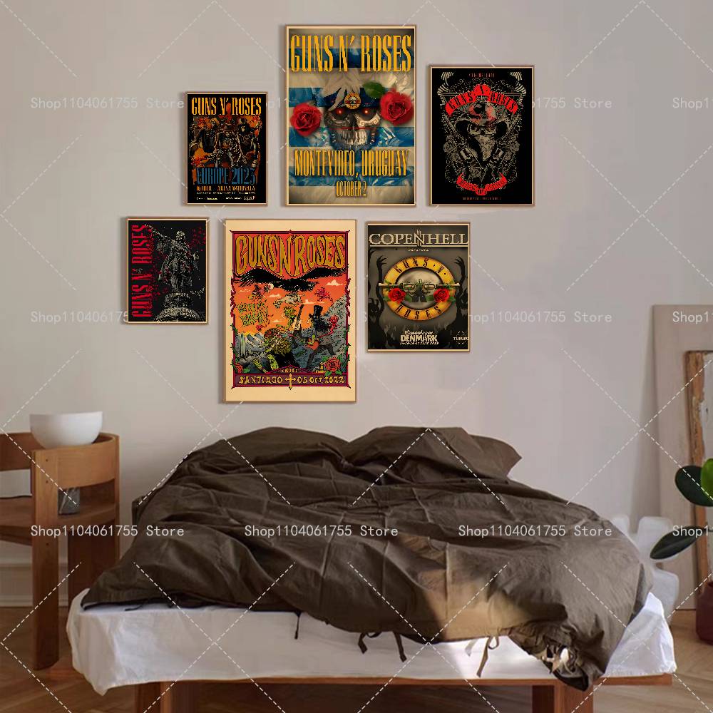 ロックバンド G-Guns n R-Roses ポスター 自 - Musical Instrument Poster のレビューと価格