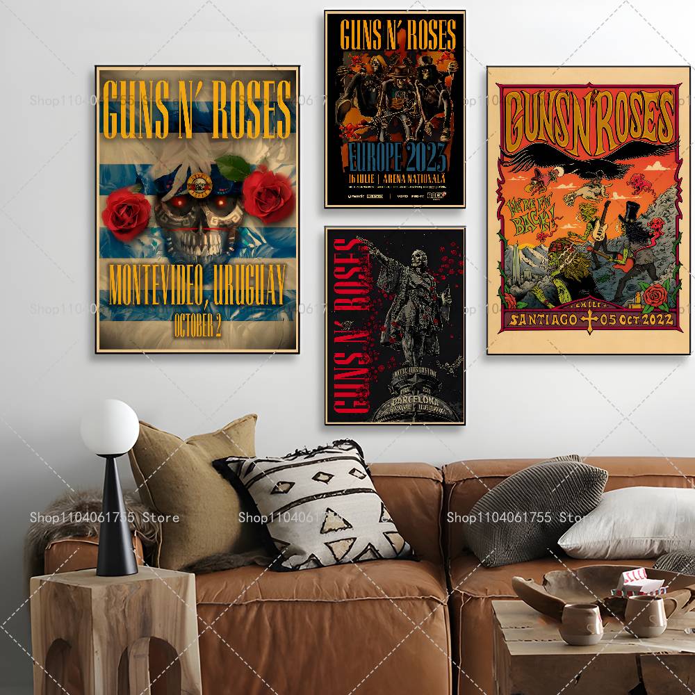 ロックバンド G-Guns n R-Roses ポスター 自 - Musical Instrument Poster のレビューと価格