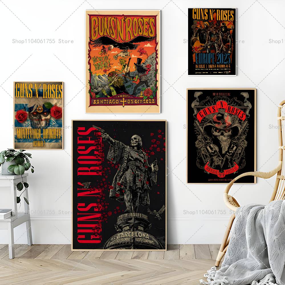 ロックバンド G-Guns n R-Roses ポスター 自 - Musical Instrument Poster のレビューと価格