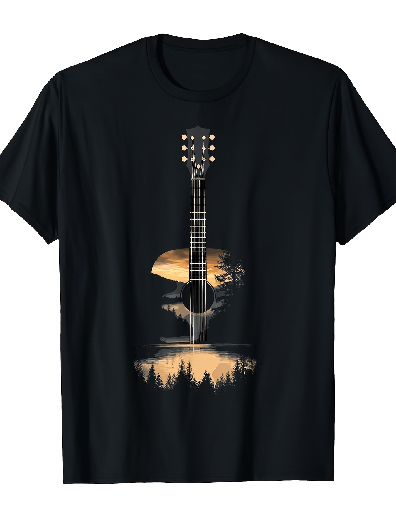 メンズヴィンテージミュージックTシャツ、アコースティックギタ - Musical Instrument Poster のレビューと価格