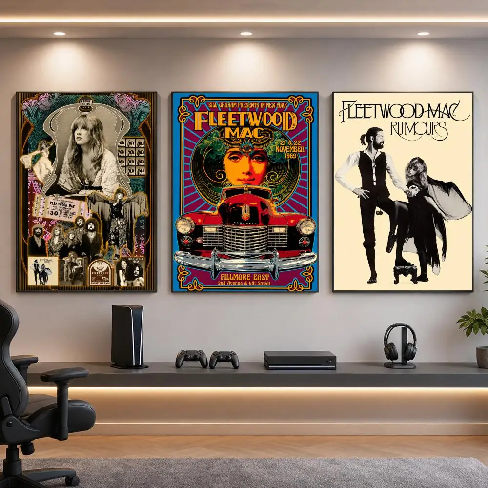 バンド「Fleetwood Mac」のクラシックロックポスタ - Musical Instrument Poster のレビューと価格