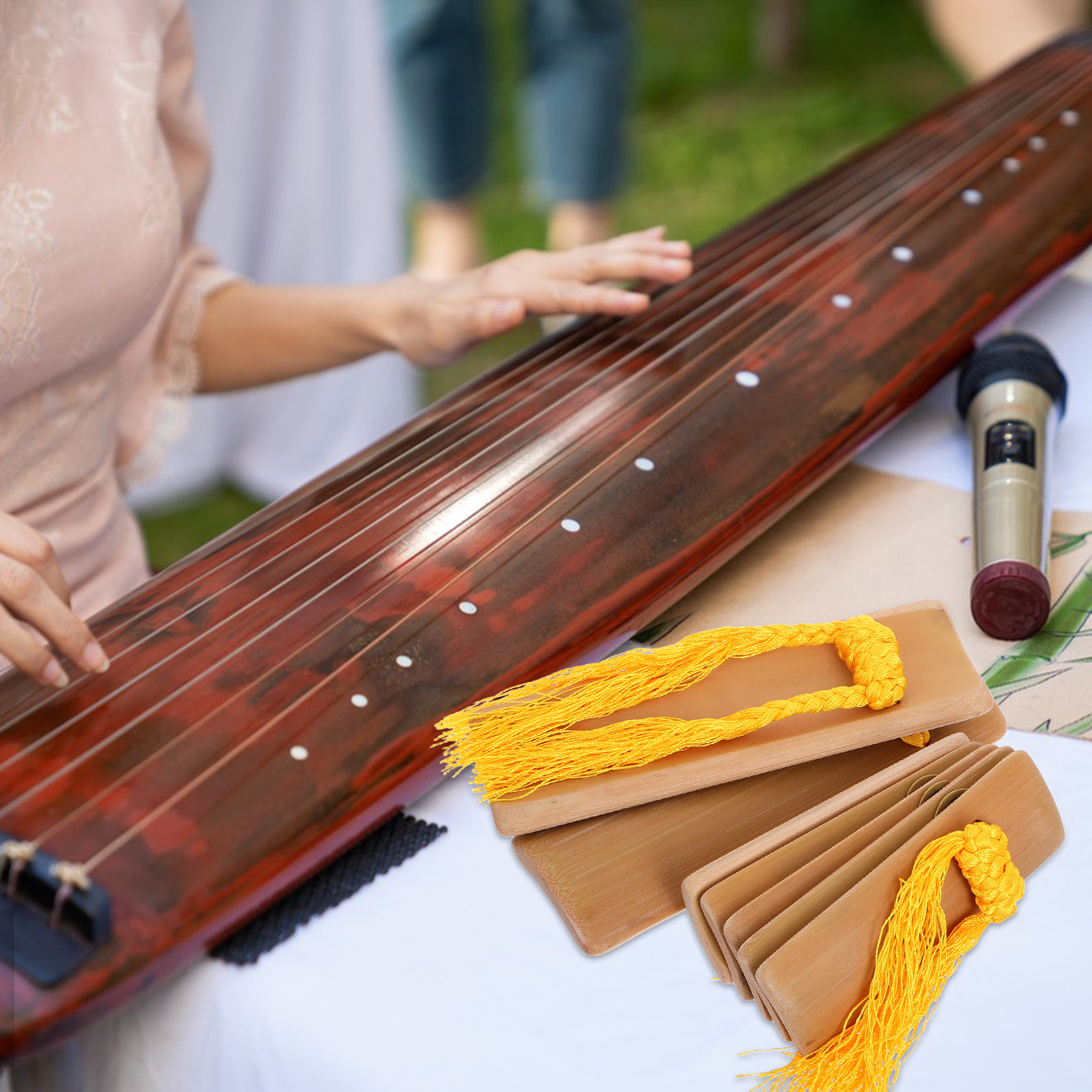 2個入り中国製クラバン竹製拍子器 手作りの伝統打楽器 フェス - Musical Instrument Clapper のレビューと価格