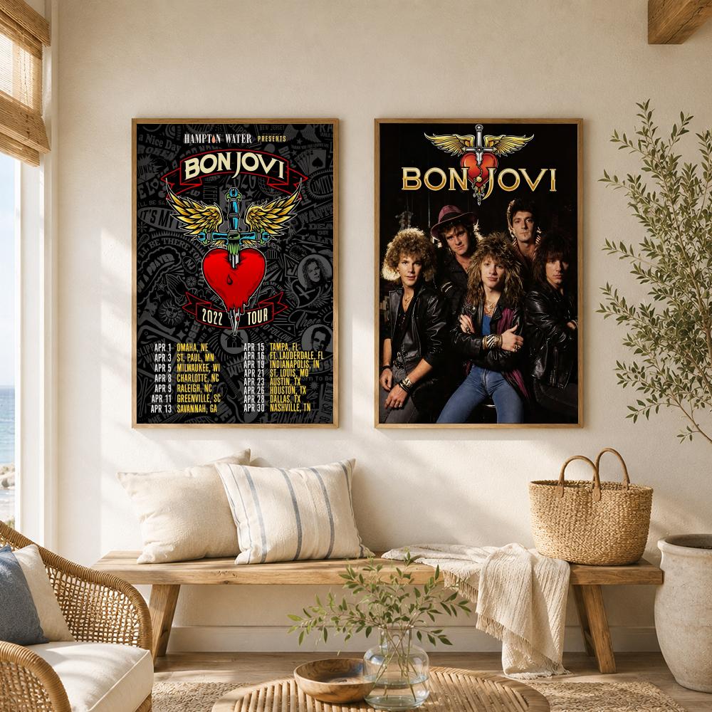 ロックバンド B-Bon Jovi ポスター 多用途 HD  - Musical Instrument Poster のレビューと価格