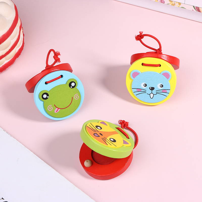 1Pc キッズ漫画木製ワニ/ラウンドカスタネット楽器ベビーク - Musical Instrument Clapper のレビューと価格