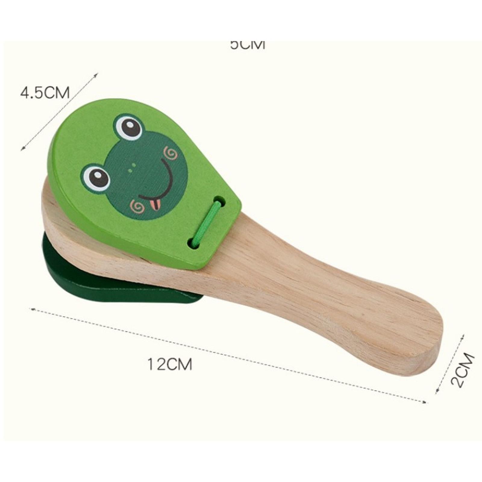 子供向けの木製カスタネットおもちゃ。音楽を奏でる打楽器で、赤 - Musical Instrument Clapper のレビューと価格
